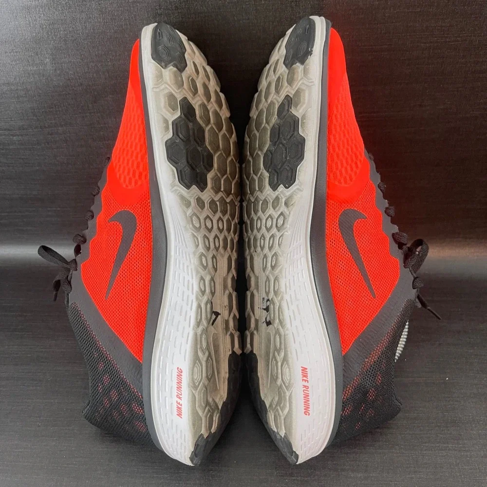 Nike FS Lite Run 3 Men Size 8.5 Bright Orange Red Black Running Shoes 807144-801